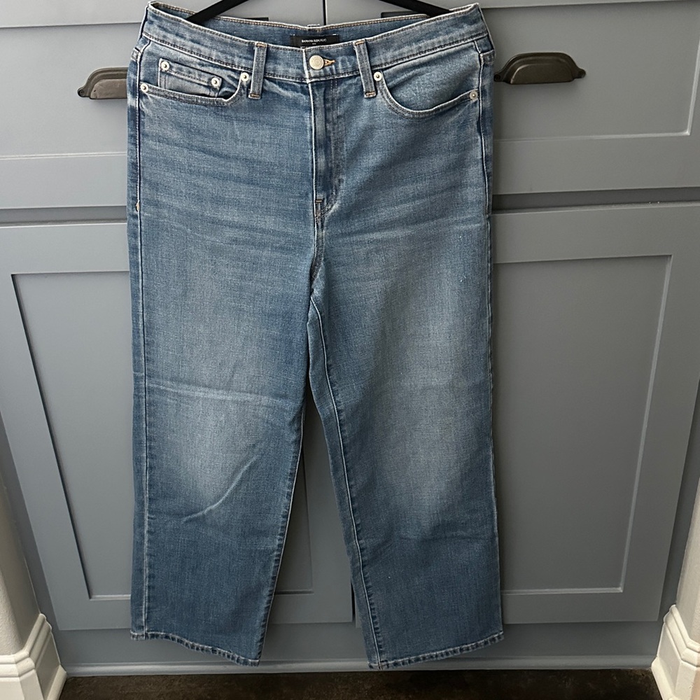 Banana Republic Straight Leg High Rise Ankle Jeans